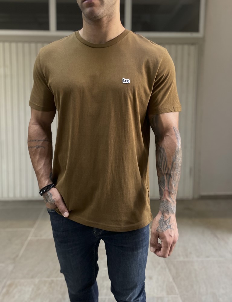Lee Ανδρικό T-shirt Κοντομάνικο Καφέ 112355564 φωτογραφία
